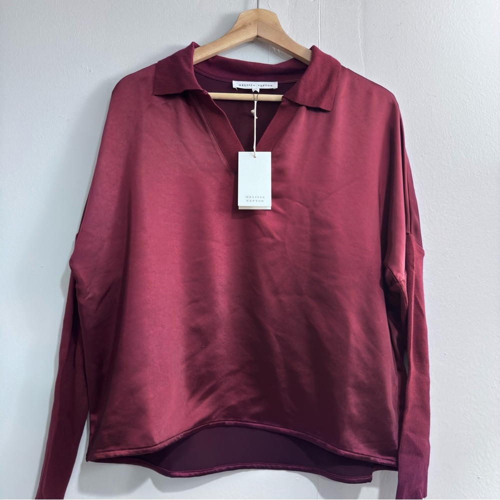 Melissa Nepton Burgundy Top
